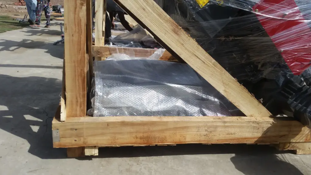 Tractors prepared for container loading before export