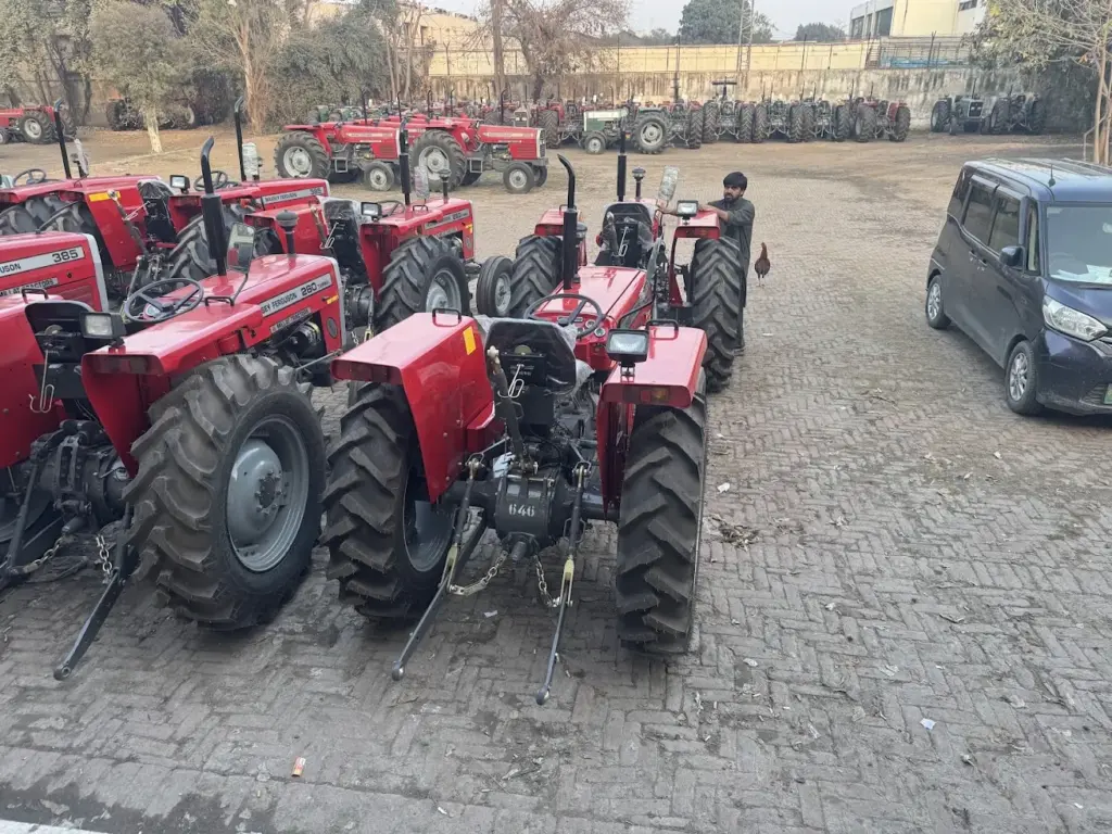 Tractor prepared for pre-shipment inspection